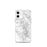 Custom iPhone 12 mini Pinnacles National Park Map Phone Case in Classic
