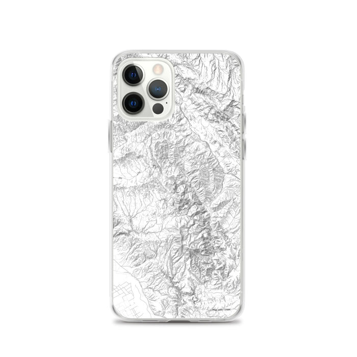 Custom iPhone 12 Pro Pinnacles National Park Map Phone Case in Classic