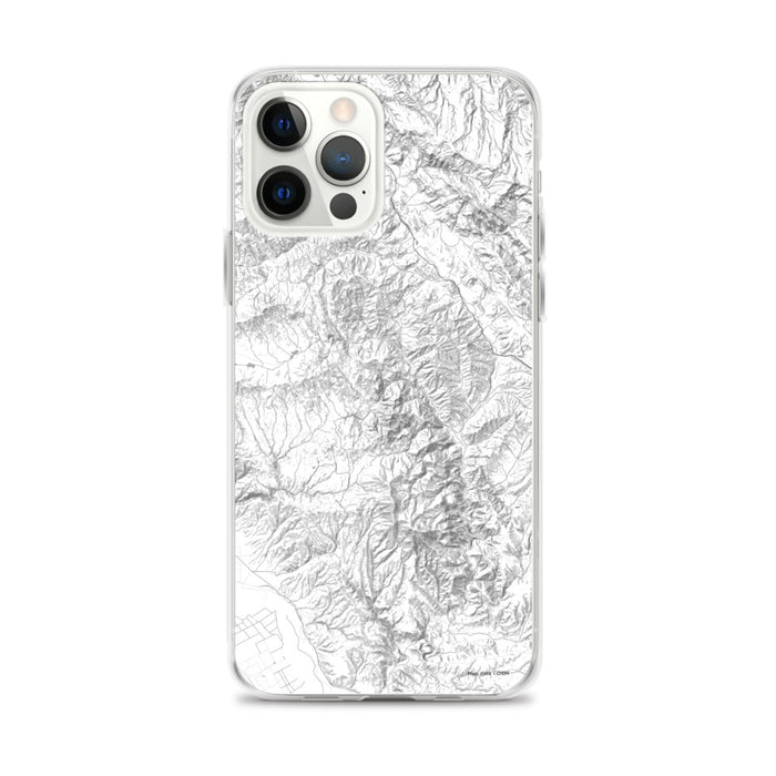 Custom iPhone 12 Pro Max Pinnacles National Park Map Phone Case in Classic