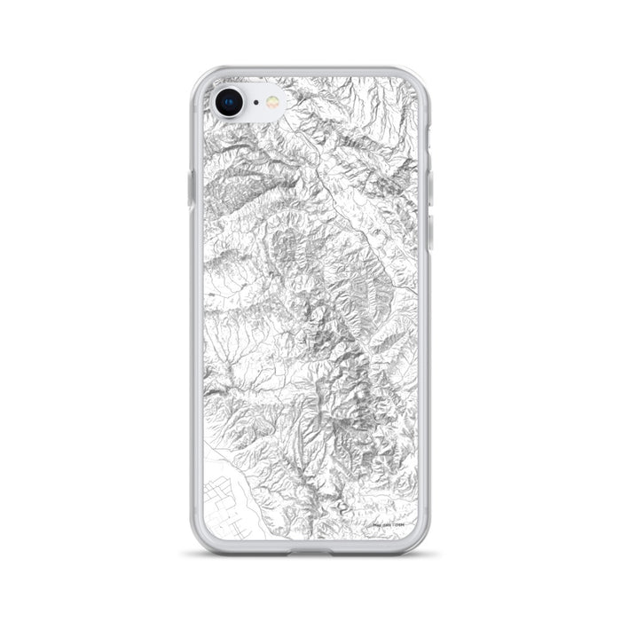 Custom iPhone SE Pinnacles National Park Map Phone Case in Classic