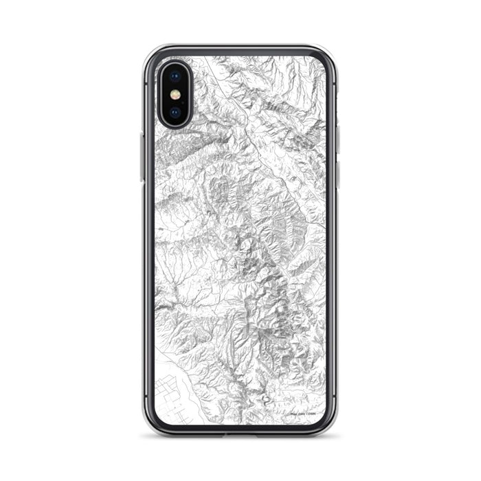 Custom iPhone X/XS Pinnacles National Park Map Phone Case in Classic