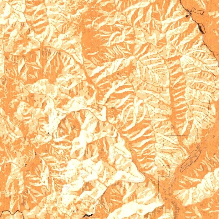 Pinnacles National Park Map Print in Ember Style Zoomed In Close Up Showing Details