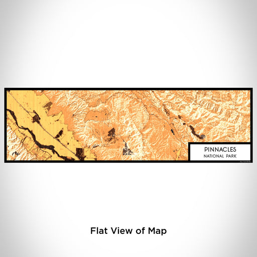 Flat View of Map Custom Pinnacles National Park Map Enamel Mug in Ember