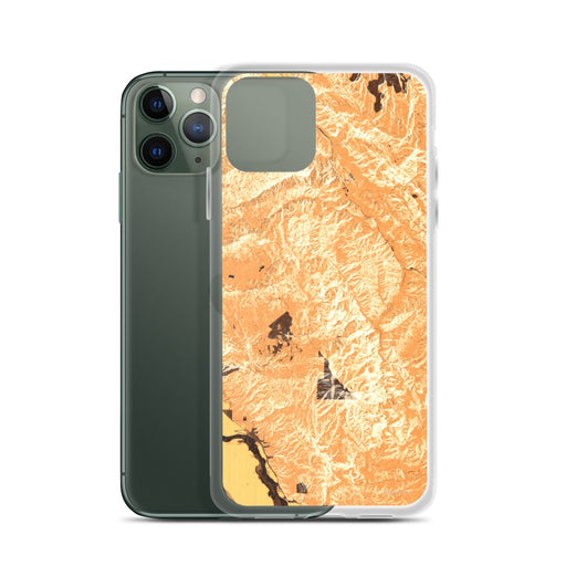 Custom Pinnacles National Park Map Phone Case in Ember