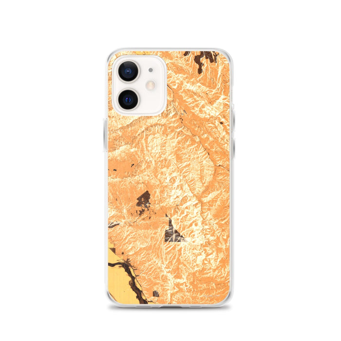 Custom iPhone 12 Pinnacles National Park Map Phone Case in Ember