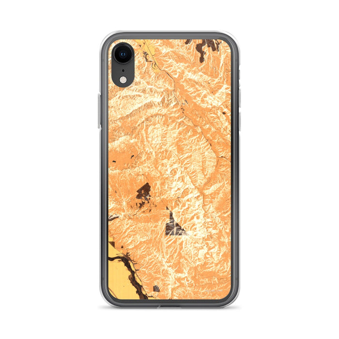 Custom iPhone XR Pinnacles National Park Map Phone Case in Ember