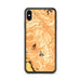 Custom iPhone XS Max Pinnacles National Park Map Phone Case in Ember