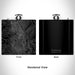Rendered View of Pinnacles National Park Map Engraving on 6oz Stainless Steel Flask in Black