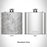Rendered View of Pinnacles National Park Map Engraving on 6oz Stainless Steel Flask
