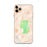 Custom iPhone 11 Pro Max Pinnacles National Park Map Phone Case in Watercolor