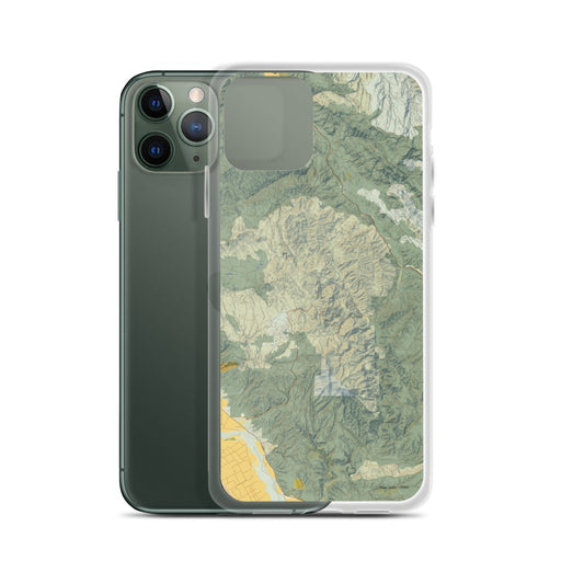 Custom Pinnacles National Park Map Phone Case in Woodblock