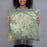 Person holding 18x18 Custom Pinnacles National Park Map Throw Pillow in Woodblock