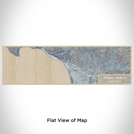 Flat View of Map Custom Pismo Beach California Map Enamel Mug in Afternoon