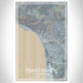 Pismo Beach California Map Print Portrait Orientation in Afternoon Style With Shaded Background