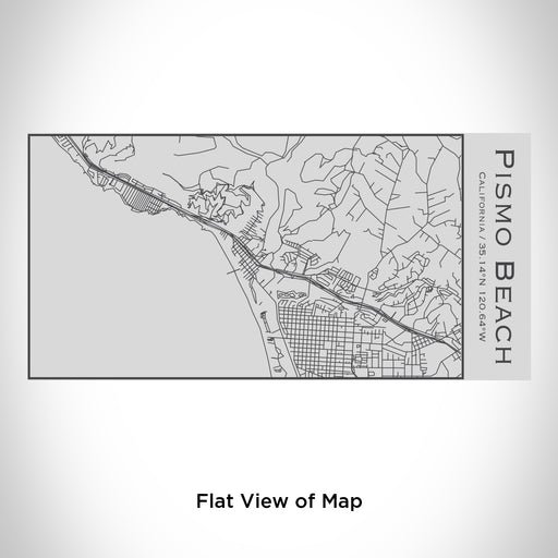 Rendered View of Pismo Beach California Map Engraving on 17oz Stainless Steel Insulated Cola Bottle