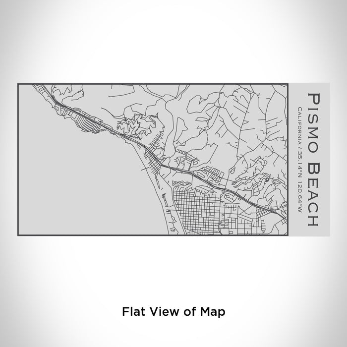 Rendered View of Pismo Beach California Map Engraving on 17oz Stainless Steel Insulated Cola Bottle