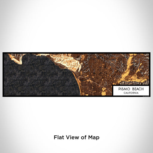 Flat View of Map Custom Pismo Beach California Map Enamel Mug in Ember