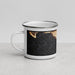 Left View Custom Pismo Beach California Map Enamel Mug in Ember