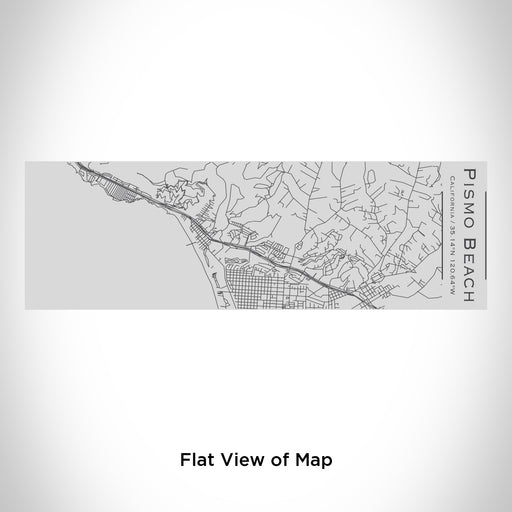 Rendered View of Pismo Beach California Map Engraving on 10oz Stainless Steel Insulated Cup with Sipping Lid