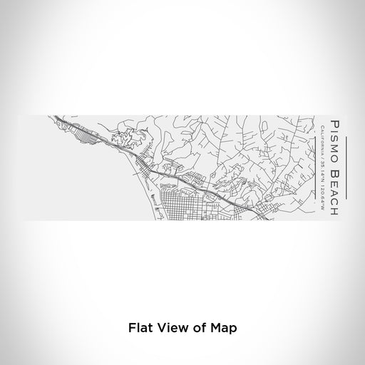 Rendered View of Pismo Beach California Map Engraving on 10oz Stainless Steel Insulated Cup with Sliding Lid in White