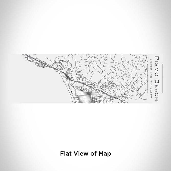 Rendered View of Pismo Beach California Map Engraving on 10oz Stainless Steel Insulated Cup with Sliding Lid in White