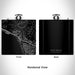 Rendered View of Pismo Beach California Map Engraving on 6oz Stainless Steel Flask in Black