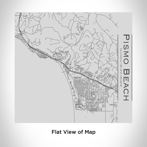 Rendered View of Pismo Beach California Map Engraving on 17oz Stainless Steel Insulated Tumbler