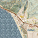Pismo Beach California Map Print in Woodblock Style Zoomed In Close Up Showing Details