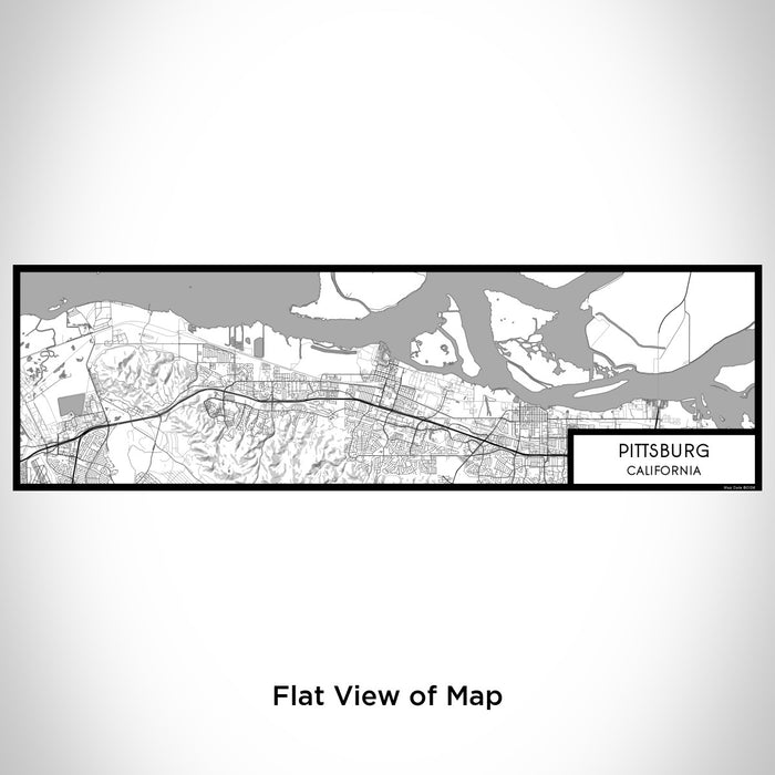 Flat View of Map Custom Pittsburg California Map Enamel Mug in Classic