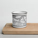 Front View Custom Pittsburg California Map Enamel Mug in Classic on Cutting Board