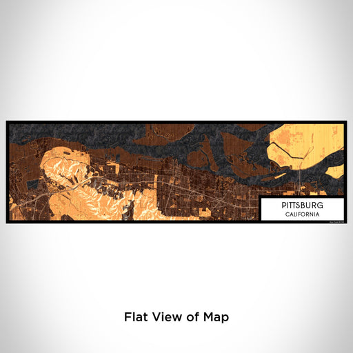 Flat View of Map Custom Pittsburg California Map Enamel Mug in Ember