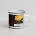 Right View Custom Pittsburg California Map Enamel Mug in Ember