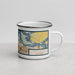 Right View Custom Pittsburg California Map Enamel Mug in Woodblock