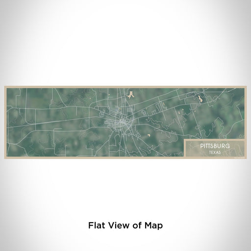Flat View of Map Custom Pittsburg Texas Map Enamel Mug in Afternoon