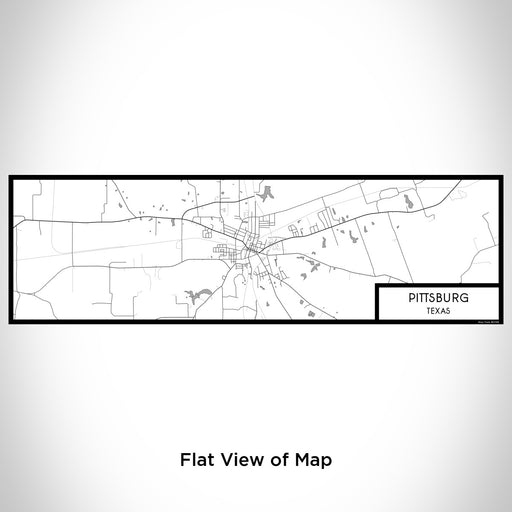 Flat View of Map Custom Pittsburg Texas Map Enamel Mug in Classic
