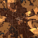 Pittsburg Texas Map Print in Ember Style Zoomed In Close Up Showing Details