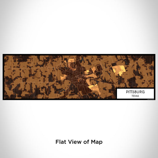 Flat View of Map Custom Pittsburg Texas Map Enamel Mug in Ember