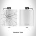 Rendered View of Pittsburg Texas Map Engraving on 6oz Stainless Steel Flask in White