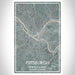 Pittsburgh Pennsylvania Map Print Portrait Orientation in Afternoon Style With Shaded Background