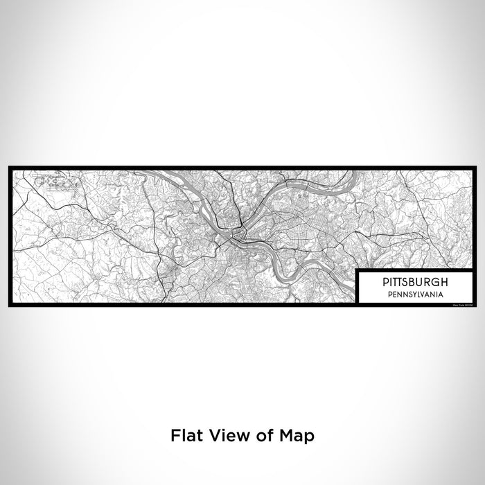 Flat View of Map Custom Pittsburgh Pennsylvania Map Enamel Mug in Classic