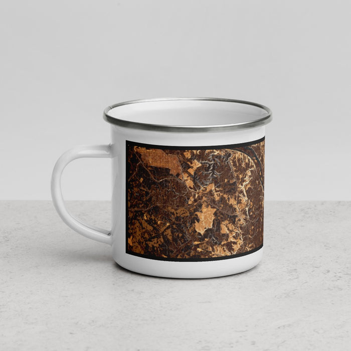 Left View Custom Pittsburgh Pennsylvania Map Enamel Mug in Ember