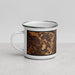 Left View Custom Pittsburgh Pennsylvania Map Enamel Mug in Ember