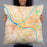 Person holding 22x22 Custom Pittsburgh Pennsylvania Map Throw Pillow in Watercolor