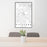 24x36 Pittsford New York Map Print Portrait Orientation in Classic Style Behind 2 Chairs Table and Potted Plant