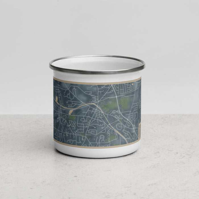 Front View Custom Pittsford New York Map Enamel Mug in Afternoon