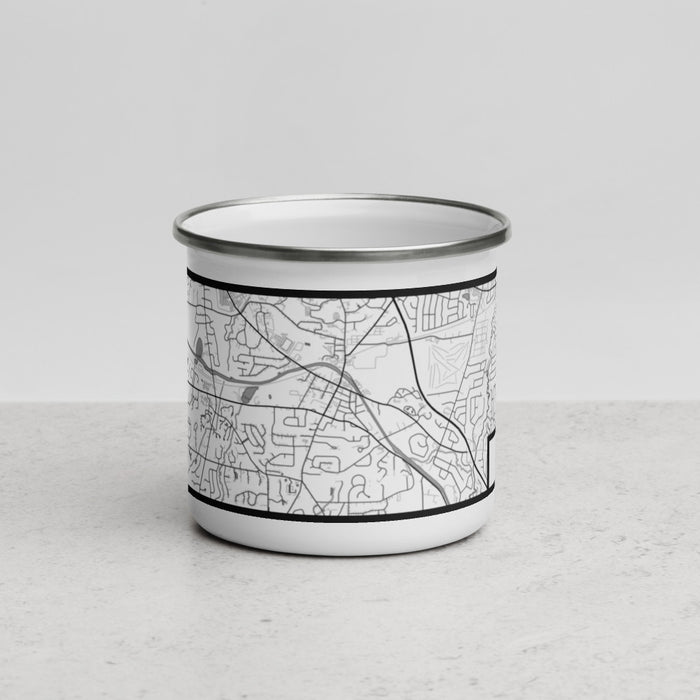 Front View Custom Pittsford New York Map Enamel Mug in Classic