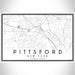 Pittsford New York Map Print Landscape Orientation in Classic Style With Shaded Background