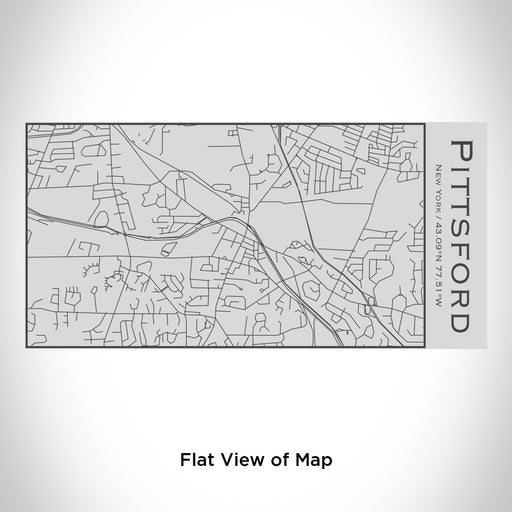 Rendered View of Pittsford New York Map Engraving on 17oz Stainless Steel Insulated Cola Bottle