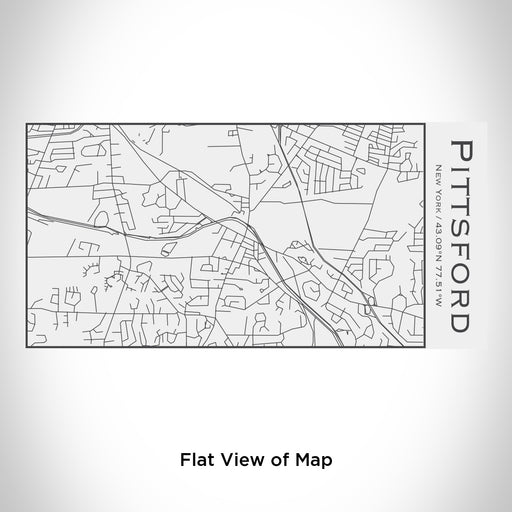 Rendered View of Pittsford New York Map Engraving on 17oz Stainless Steel Insulated Cola Bottle in White