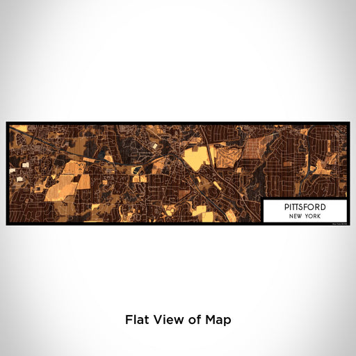 Flat View of Map Custom Pittsford New York Map Enamel Mug in Ember